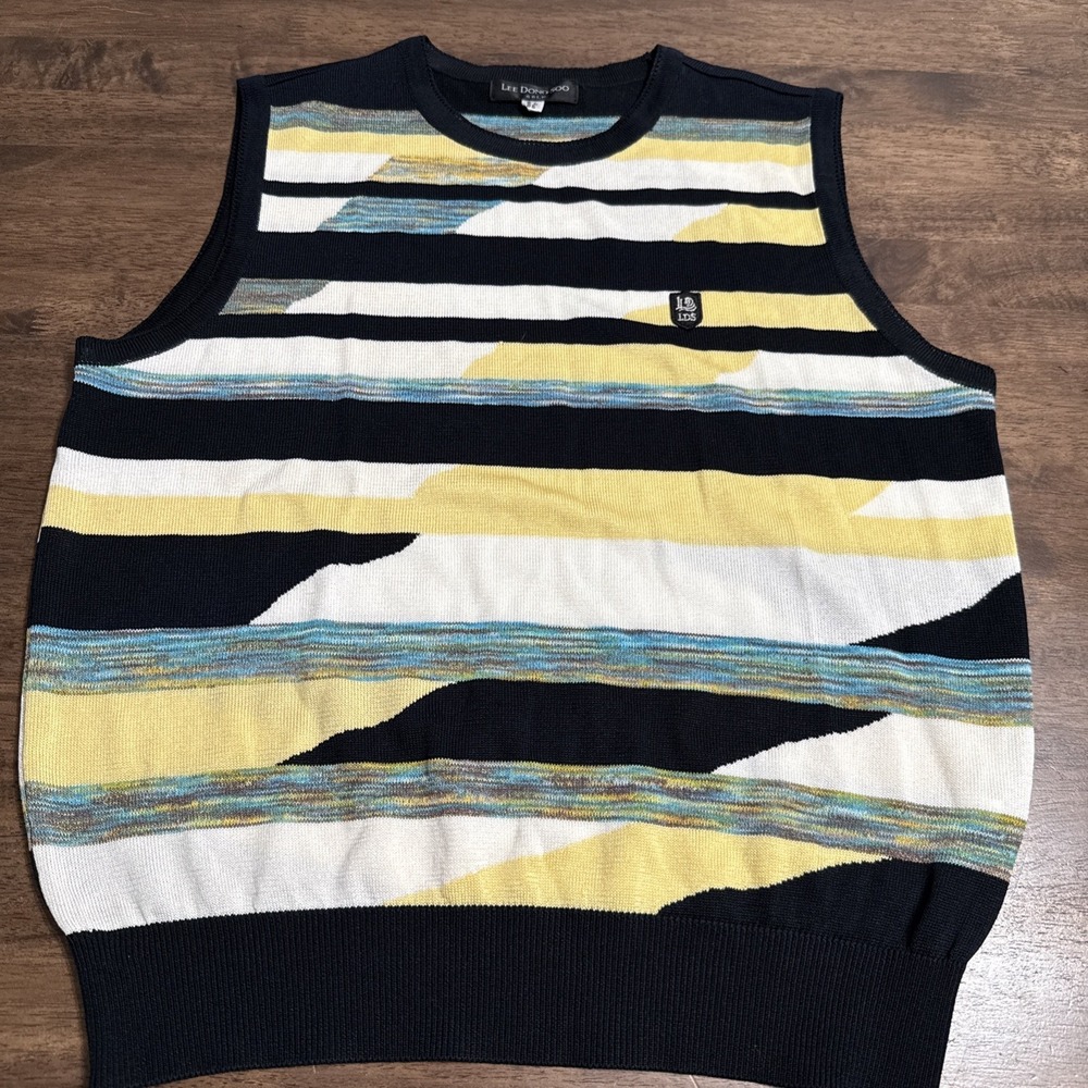 Lee Dong Soo Golf Abstract Knit Sweater Vest‎ Womens Mens 95 Unisex Small/medium